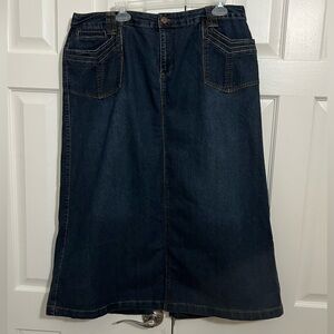 Classic Blue Denim Skirt 16W